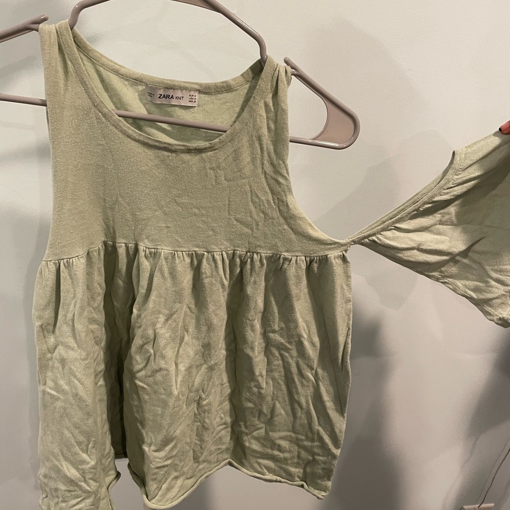 Zara off the shoulder shirt